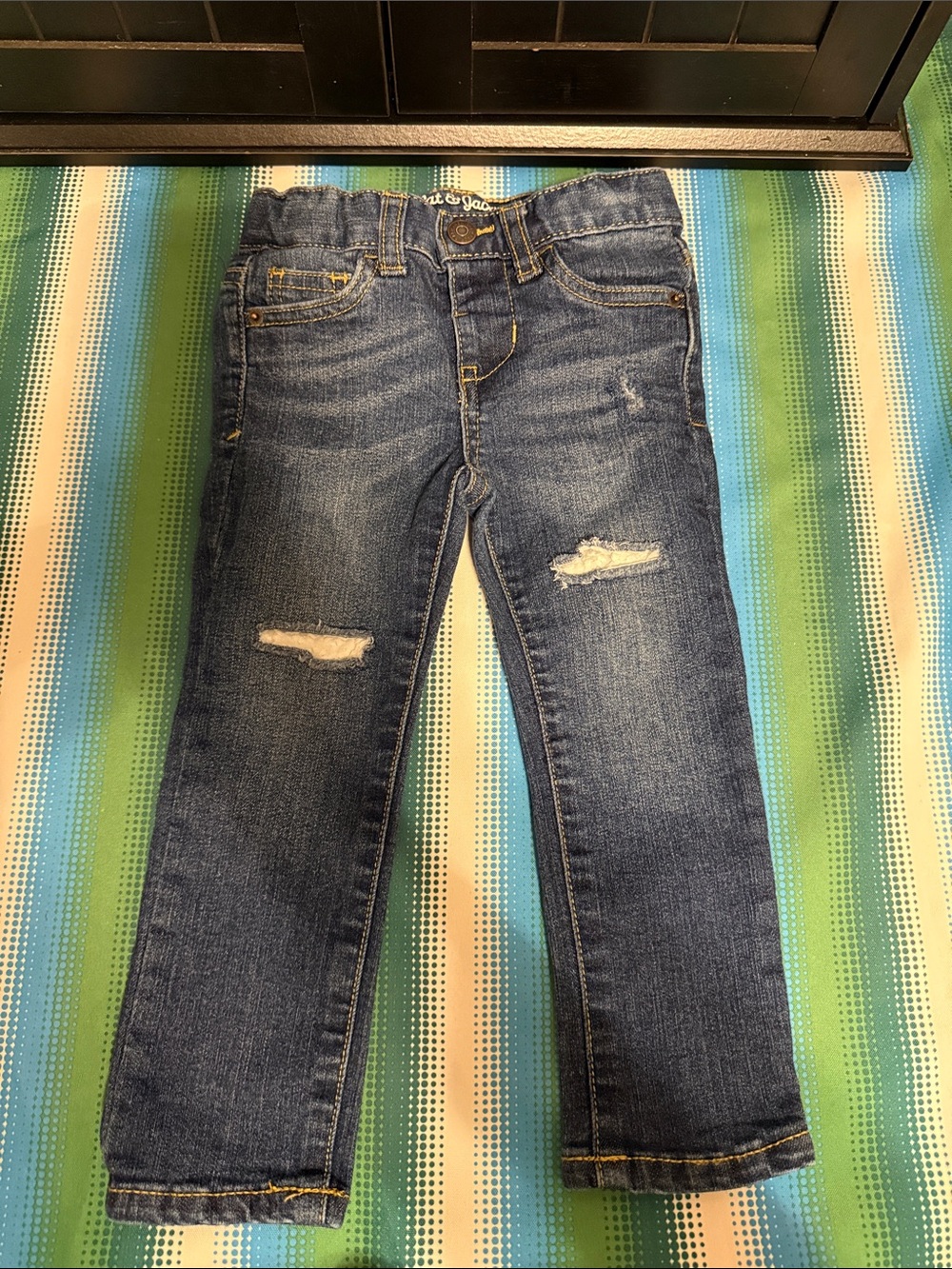 Cat & Jack Medium Blue Ripped Denim Jeans